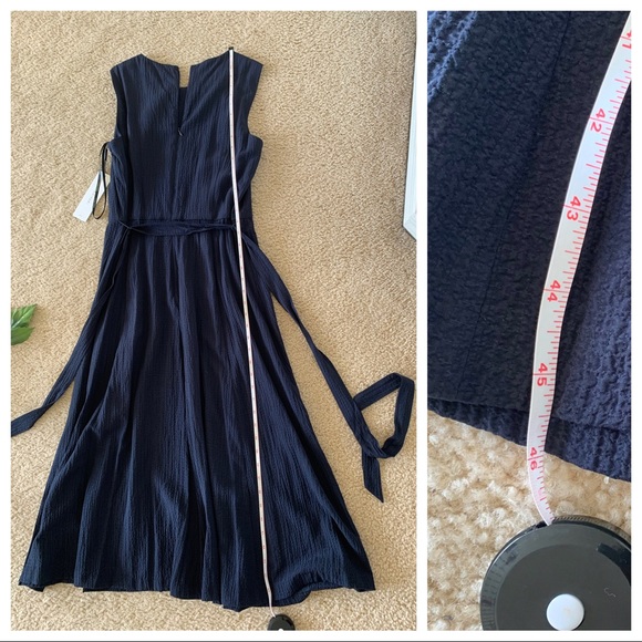 🌸 New! Calvin Klein Dress Navy Blue - Picture 3 of 4
